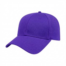 USA-made 6L Purple Diamond Pro baseball cap, 3q view, manufactured in Newark NJ
