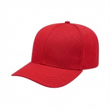 USA-made 6S Red Diamond Pro baseball cap, 3q view, manufactured in Newark NJ