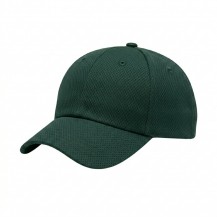 USA-made 6U Kelly Green Diamond Pro baseball cap, 3q view, manufactured in Newark NJ