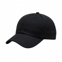 USA-made 6U Black Diamond Pro baseball cap, 3q view, manufactured in Newark NJ