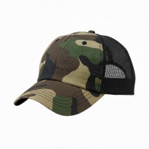 Olive-Black Camo/Mesh Velcro Dad Cap
