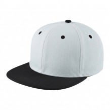 USA-made 6H White-Black Ripstop baseball cap, 3q view, manufactured in Newark NJ