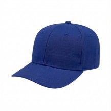USA-made 6S Royal Blue Ripstop baseball cap, 3q view, manufactured in Newark NJ