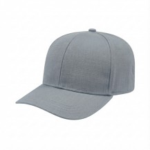 USA-made 6S Light Gray Ripstop baseball cap, 3q view, manufactured in Newark NJ