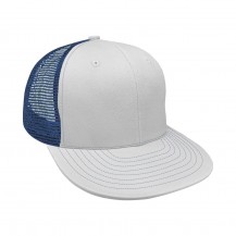 White-Navy Meshback Snapback Dad Cap