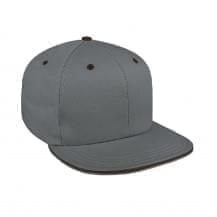 Light Gray-Black Pro Knit Snapback Flat Brim