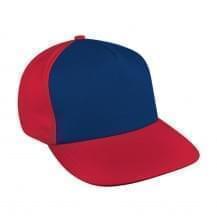 Navy-Red Canvas Snapback Flat Brim