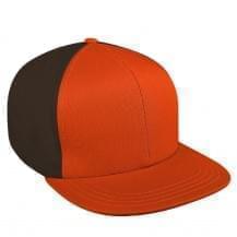 Orange-Black Pro Knit Velcro Flat Brim