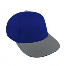 Royal Blue-Light Gray 2 Tone Lowstyle Ripstop Slider Baseball Cap