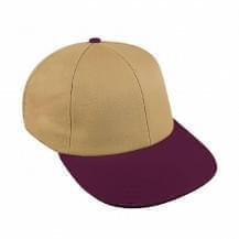 Khaki-Burgundy Canvas Leather Lowstyle