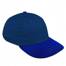 Navy-Royal Blue 2 Tone Vented Unstructured Stretchfit Baseball Cap