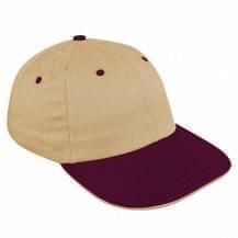 Khaki-Burgundy Organic Slide Buckle Dad Cap