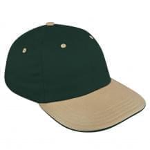 Hunter Green-Khaki Canvas Slide Buckle Dad Cap