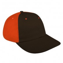 Black-Orange Brushed Velcro Dad Cap