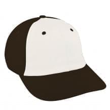 White-Black Canvas Leather Dad Cap