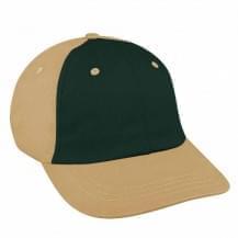 Hunter Green-Khaki Canvas Snapback Dad Cap