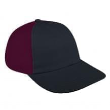 Dark Gray-Burgundy Ripstop Snapback Dad Cap