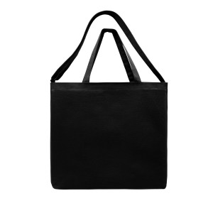 USA Made Black Deluxe Dyed Canvas Shoulder Strap Tote