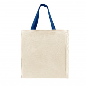 USA Made Natural/Royal Zipper Pocket Natural Canvas T Bottom