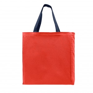 USA Made Orange/Navy Zipper Top Dyed Canvas Gusset
