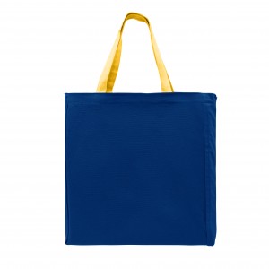 USA Made Royal/Gold Zipper Top Dyed Canvas Gusset