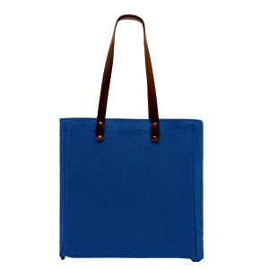 USA Made Royal Leather Handle Zip Top Dyed Canvas Gusset