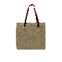 Leather Handle Natural Canvas T Bottom Leather Handle Natural Canvas T Bottom