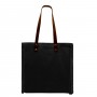 Leather Handle Zipper Pocket Domestic Twill Gusset