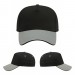 USA-made 5L Black-Light Gray Chino baseball cap, virtual view, manufactured in Newark NJ