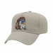 USA-made 5L Putty Chino baseball cap, decorated view, manufactured in Newark NJ