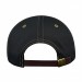 USA-made 5L Black-Khaki Chino baseball cap, back view, manufactured in Newark NJ