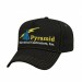 USA-made 5L Black-Khaki Chino baseball cap, decorated view, manufactured in Newark NJ