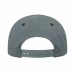 USA-made 5L Dark Gray-Light Gray Chino baseball cap, back view, manufactured in Newark NJ