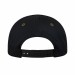 USA-made 5L Black-Khaki Chino baseball cap, back view, manufactured in Newark NJ