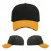 USA-made 5L Black-Athletic Gold Chino baseball cap, virtual view, manufactured in Newark NJ