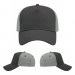 USA-made 5L Dark Gray-Light Gray Chino baseball cap, virtual view, manufactured in Newark NJ