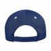 USA-made 5L Royal Blue-White Chino baseball cap, back view, manufactured in Newark NJ