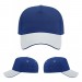 USA-made 5L Royal Blue-White Chino baseball cap, virtual view, manufactured in Newark NJ