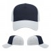 USA-made 5L Navy-White Chino baseball cap, virtual view, manufactured in Newark NJ