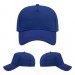 USA-made 5L Royal Blue-Red Chino baseball cap, virtual view, manufactured in Newark NJ