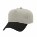 USA-made 5L Putty-Black Chino baseball cap, 3q view, manufactured in Newark NJ