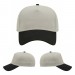 USA-made 5L Putty-Black Chino baseball cap, virtual view, manufactured in Newark NJ