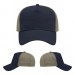 USA-made 5L Navy-Khaki Chino baseball cap, virtual view, manufactured in Newark NJ