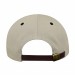 USA-made 5S Putty-Black Chino baseball cap, back view, manufactured in Newark NJ