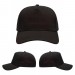 USA-made 5S Black Chino baseball cap, virtual view, manufactured in Newark NJ