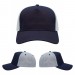 USA-made 5S Navy-White Chino baseball cap, virtual view, manufactured in Newark NJ