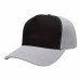 USA-made 5S Black-White Chino baseball cap, 3q view, manufactured in Newark NJ