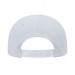 USA-made 5S Black-White Chino baseball cap, back view, manufactured in Newark NJ