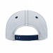 USA-made 5S White-Navy Chino baseball cap, back view, manufactured in Newark NJ