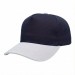 USA-made 5S Navy-White Chino baseball cap, 3q view, manufactured in Newark NJ